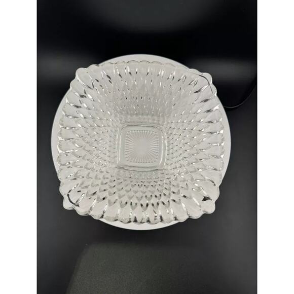 Vintage Indiana Glass Diamond Pattern Square Candy Dish - Picture 3 of 4